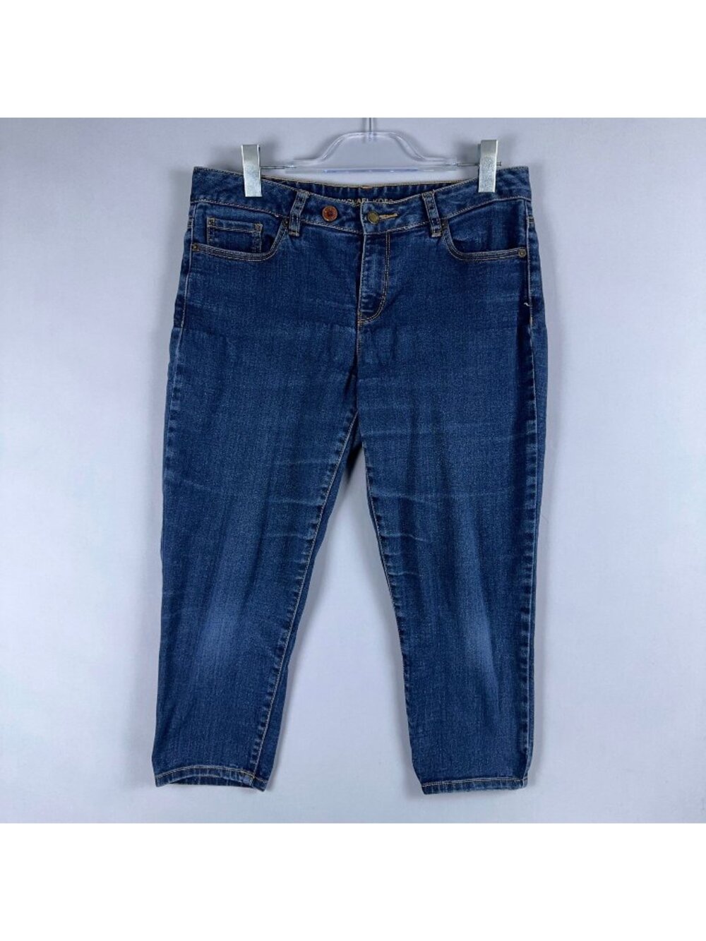 Michael Kors Jeans Womens Size 10 Skinny Cropped Ankle Blue Dark Wash Mid Rise